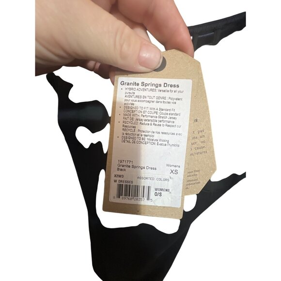 Prana Granite Springs Dress XS Black NWT Adjustable Straps Womens Back Detail - Picture 5 of 7
